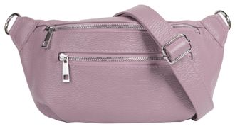 Samantha Look G&uuml;rteltasche SAMANTHA LOOK, Damen, Gr. B/H/T: 27cm x 16cm x 5cm onesize, lila (violett), Leder, leicht gl&auml;nzend, unifarben, Taschen G&uuml;rteltasche, echt