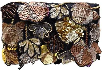 Simitri Aurelia Clutch in Black, Gold at Nordstrom