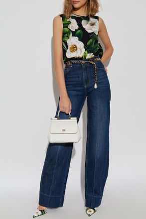 Dolce & Gabbana Jeans With Flared Legs, Womens, Navy Blue