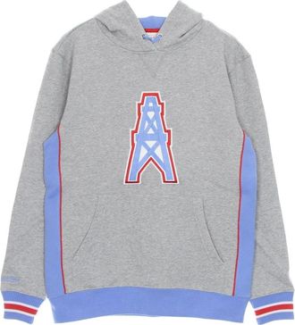 Mitchell & Ness Houston Oilers Hoodie Zwaar Fleece - Heren - Hoodies - Grijs - S - Katoen - Hoodies & sweatvesten