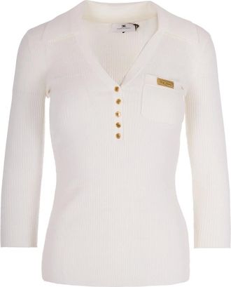 Elisabetta Franchi Mujer, Camisetas, Blanco, Talla: S