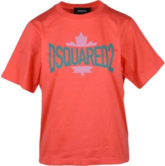 Dsquared2 Dsquared 2 tshirt - Dames - T-shirts - Oranje - L - Katoen - Tops