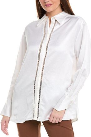 HUGO BOSS Beina Linen-Blend Blouse