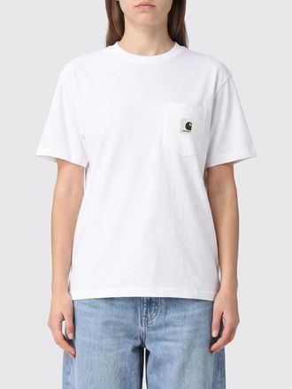 Carhartt Work in Progress T-shirt in cotone con tasca a toppa e spalle cadute