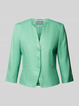White Label Taillierter Blazer aus reinem Leinen in Mint, Gr&ouml;&szlig;e 40
