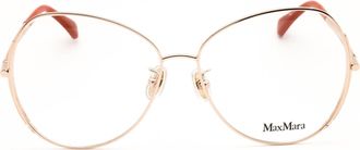 Max Mara MM5001H Oversized Metal Eyeglasses - Rose Gold