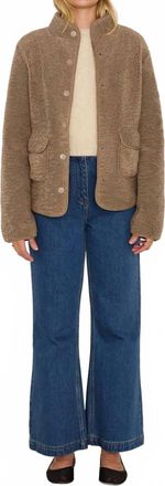 Minkpink Emma Sherpa Jacket In Brown