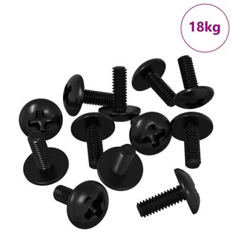 vidaXL Tornillos De Manga 8182 Pcs Negro M4 X 10 Mm Hierro Vidaxl