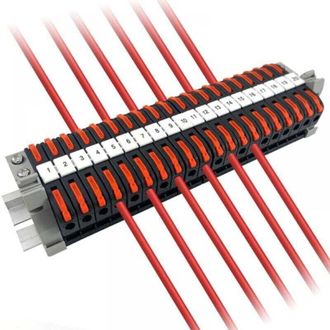 OEM Bloque De Bornes El&eacute;ctricos Para Carril Din De 20 Piezas, Tipo Domin&oacute; El&eacute;ctrico, Terminales De Crimpado, Conexi&oacute;n El&eacute;ctrica R&aacute;pida, 0,08-4 Mm&sup2;, Termin