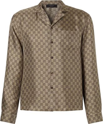 Gucci Beige Regular Jacquard Shirt