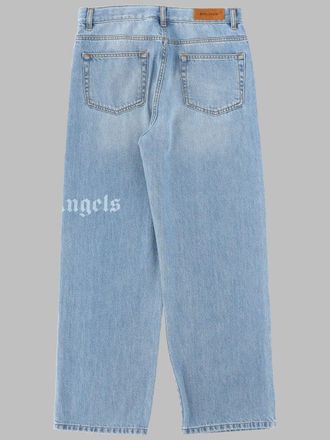 Palm Angels Baggy Denim Jeans - Blue