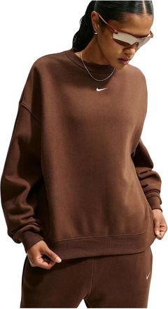 Nike Studio Fleece Medium Weight Oversized Crew-Neck Sweatshirt - Dames - Sport - Bruin - Maat: S Fleece