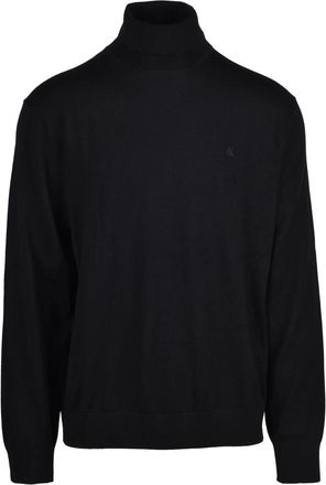 Calvin Klein Black Wool Turtleneck Sweater