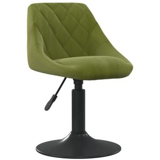 vidaXL vidaXL Sedia da Pranzo Verde Chiaro in Velluto