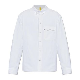 Moncler Casual Shirts, male, White, L, 7 Moncler Frgmt Hiroshi Fujiwara