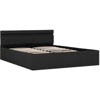 vidaXL Vidaxl - Cama Canap&eacute; Hidr&aacute;ulica De Almacenaje Sin Colch&oacute;n Gris 140x200cm