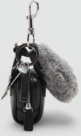 Mango Portachiavi multi-charm borsa orso grigio - Donna - Taglia unica - MANGO