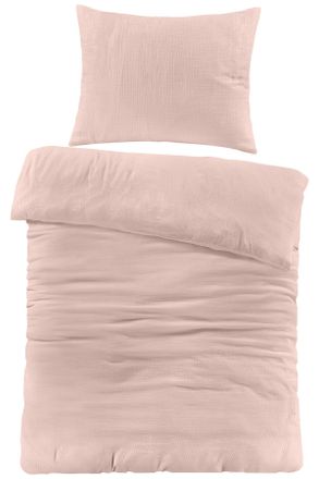 Novel Wendebettw&auml;sche, Hellrosa, Textil, Uni, 140x200 cm, pflegeleicht, atmungsaktiv, weiche und anschmiegsame Oberfl&auml;che, dicht gewebtes Garn, Heimtextilie