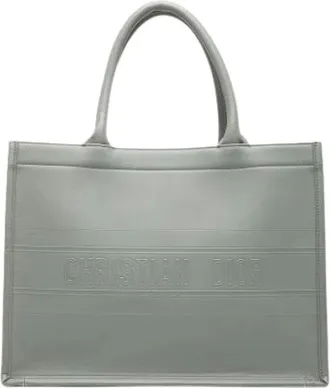 Dior Pre-owned Tote Bags, female, Gray, Size: ONE SIZE Pre-owned Leather Tote