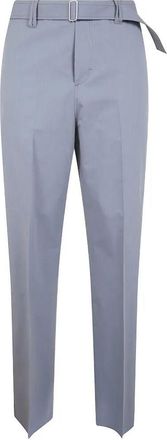 Lardini Silk And Cotton Belt Trousers