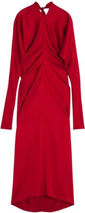 Lanvin Geklede Jurk - Dames - Maxi kleedjes - Rood - S - Kleedjes