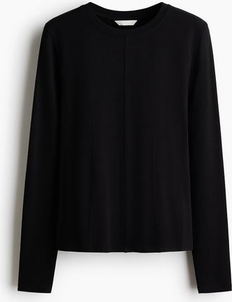 H&M Long-sleeved jersey top - Schwarz