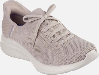 Skechers Womens Skechers Ultra Flex 3.0 Brilliant Path Textile Womens Taupe Trainers - Brown - Size: 3