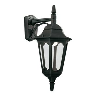 Loops Outdoor IP44 Wall Light Sconce Black LED E27 100W Bulb External d02083