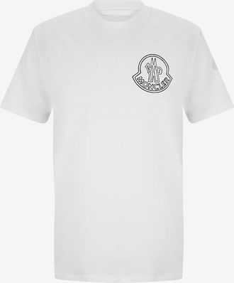 Moncler Kurzarm-T-Shirt mit Print Stamp Logo