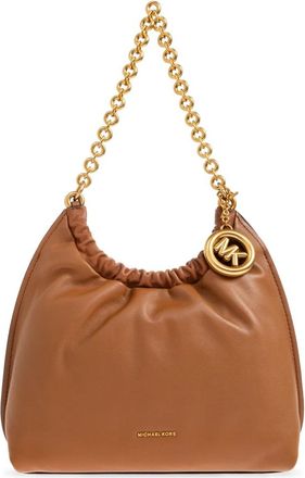 Michael Kors Indie Medium Leather Pochette - Dames - Schoudertassen - Bruin - ONE Size - Leer - Tassen