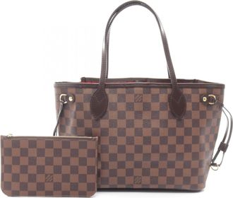 Louis Vuitton Brown Coated Canvas Pvc Leather Handbag Pouch Tote Bag (Pre-Owned)