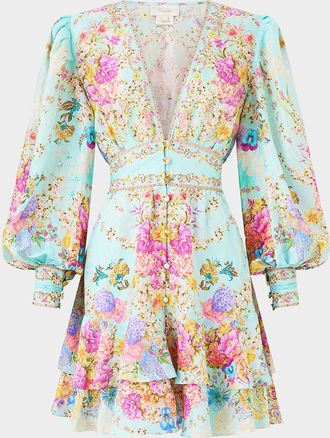 Camilla Bazaar Blooms Button-Front Frill Dress
