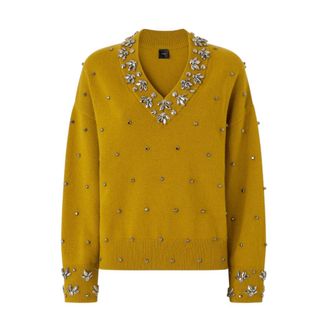 Pinko Maglia a scollo a V - - Knitwear - Donna - Marrone - S