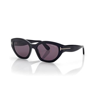 Tom Ford Black Acetate Cat Eye Grey Womens Sunglasses FT1086 01D 55