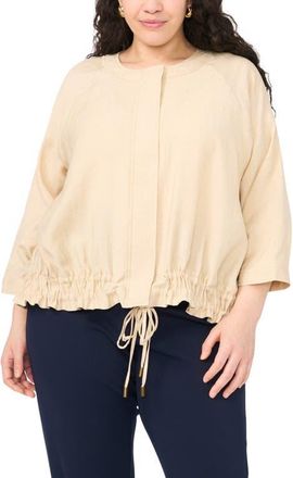 Vince Camuto Raglan Sleeve Jacket in Birch at Nordstrom, Size 1X