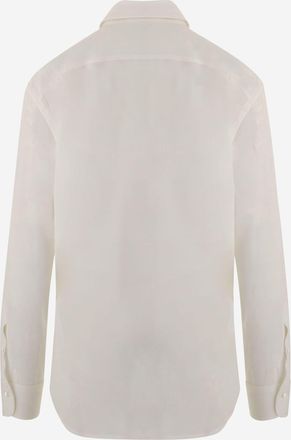Her Shirt Womens Stretch Silk Shirt White