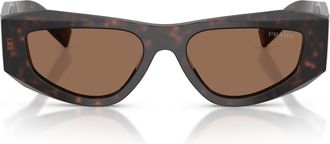 Prada 0pr B19s Bold Angular Tortoiseshell Sunglasses