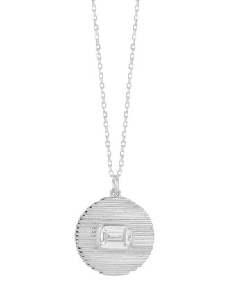 Chloe and Madison Chloe And Madison Silver Cz Pendant Necklace