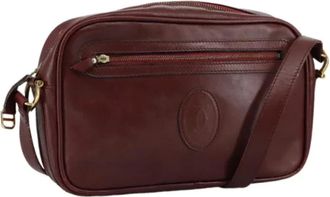 Cartier Pre-owned Cross Body Bags, female, Red, Size: ONE SIZE Pre-owned Leather Shoulder Bag
