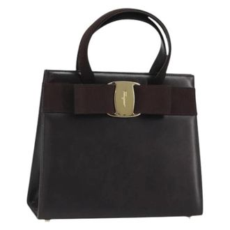 Ferragamo Pre-owned Handbags, female, Brown, Size: ONE SIZE Pre-owned Handbag