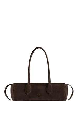 Khaite Brown Suede Rectangular Handbag