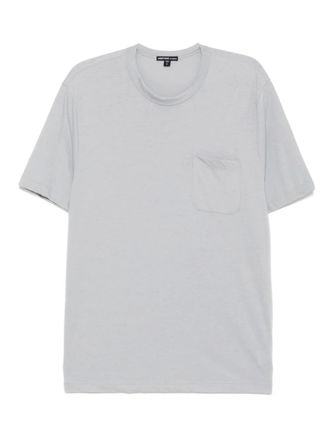 James Perse pocket T-shirt - men - Cotton/Linen/Flax - 0 - Blue