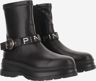Pinko Womens Ankle Boots Leather Black Upper: Bovine