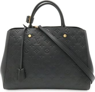Louis Vuitton Pre-owned Montaigne Monogram Empreinte Handtas - Dames - Vintage Handtas - Zwart - ONE Size - Leer - Vintage