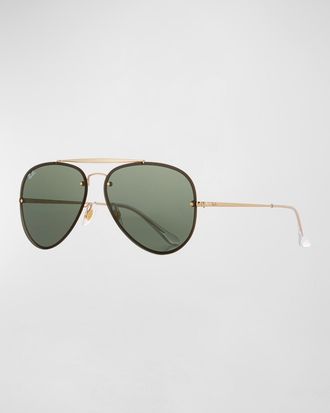 Ray-Ban RB3584 Aviator Sunglasses, Gold, 61MM