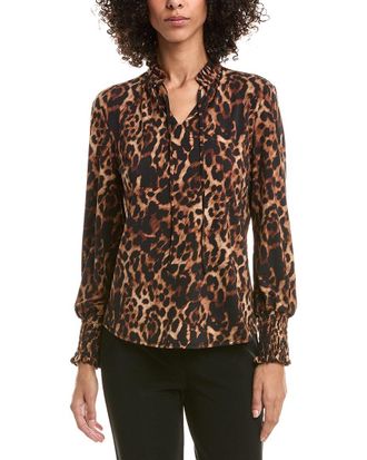 Anne Klein Smocked Cuff Blouse