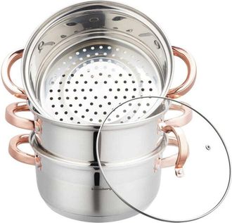 OEM Olla De Vapor Klausberg 4 Piezas 20cm Kb-7729 Oro Rosa