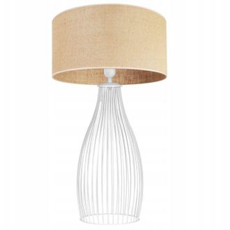 OEM L&aacute;mpara De Mesa De Dormitorio Pantalla De Tubo De Yute