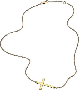 Jennifer Zeuner Womens Theresa Cross Necklace In Gold