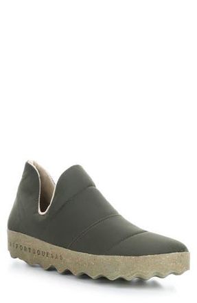 FLY London Crus Faux Fur Lined Slip-On Sneaker in 007 Military Green N at Nordstrom Rack, Size 10Us / 43Eu
